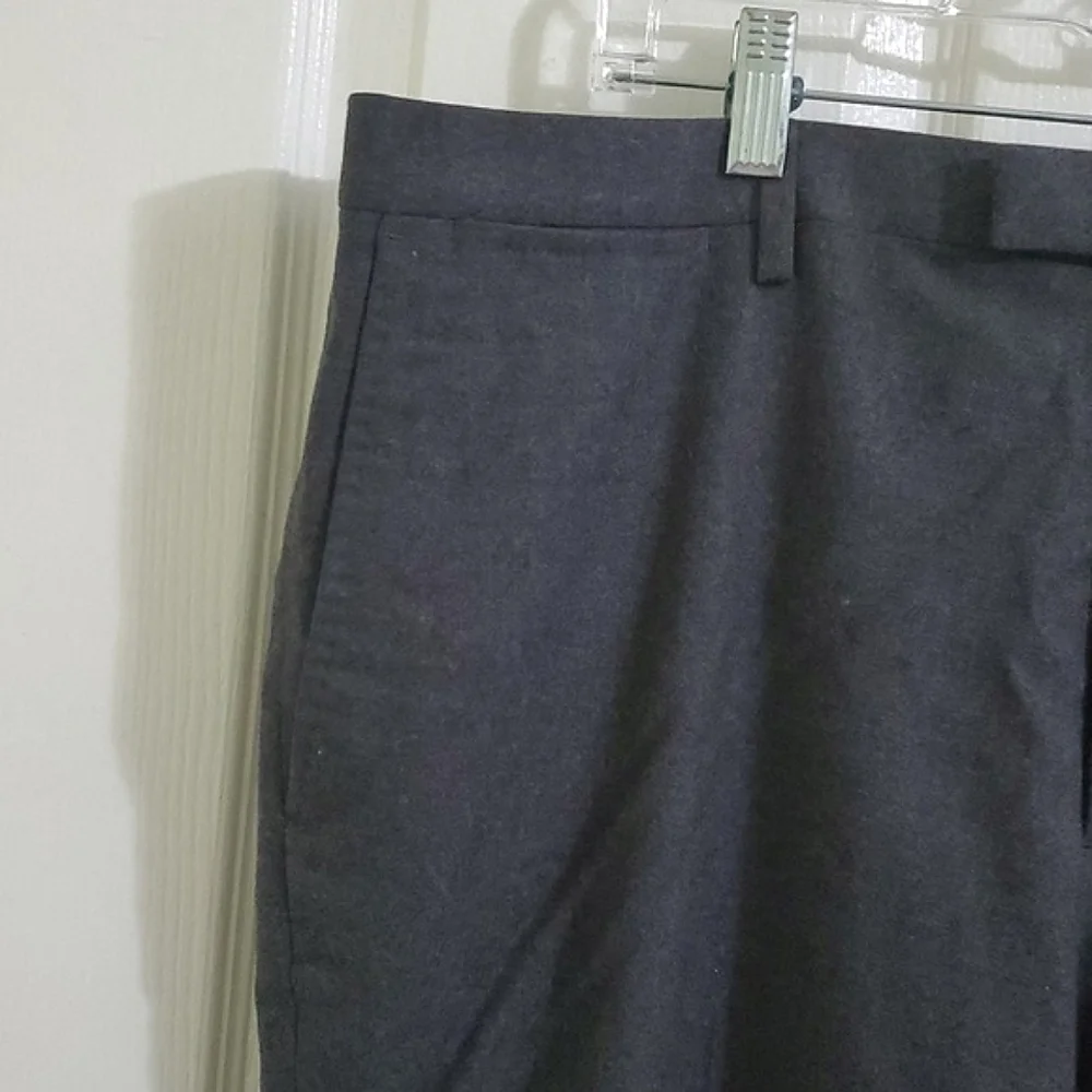 Banana Republic Slim Fit Tollegno Charcoal Office Event Wool Blend Pants 38 X 32